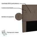 Ver imagem 3 de Cabeceira Aquilla Para Cama Box King 195 cm Suede Caramelo - D’Rossi