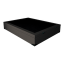 Ver imagem 2 de Cama Box Baú Casal Universal Acolchões Corino Preto 41x138x188