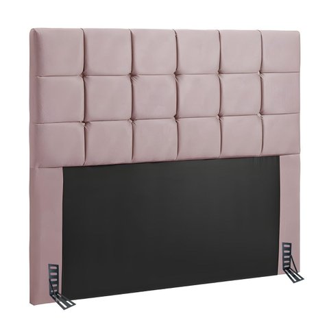 Cabeceira Queen 160 Cm Estofada Larissa em Suede com Frame:rose