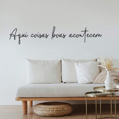 Adesivo Clínica Estética Frase Aqui Coisas Boas Acontecem