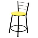 Ver imagem 2 de 3 Banquetas Baixa para Cozinha Epoxi Preta:amarelo
