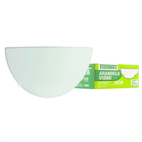 Kit 10 Arandelas Taschibra Jurerê Vidro Meia Lua E27 Bivolt