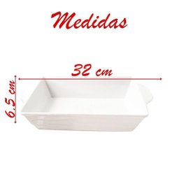Travessa Melamina Retangular Branca 2,1 Ml - 2