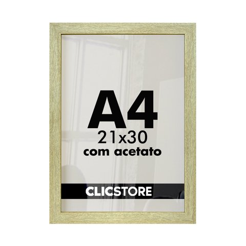 Kit 3 Molduras A4 Foto 21x30 Diplomas Certificados Qualidade Premium Acetato Quadros Decoração Arte