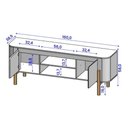 Ver mais imagens de Rack Tv até 65 Polegadas Dubai 180cm Pés em Madeira Pinus para Sala de Estar ou Tv:fendi