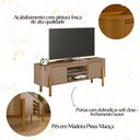 Ver imagem 7 de Rack Tv até 65 Polegadas Dubai 180cm Pés em Madeira Pinus para Sala de Estar ou Tv:fendi