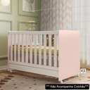 Ver imagem 2 de Berço Americano Mini Cama com Rodízios Charme P14 Branco/rosa - Mpozenato