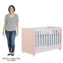 Ver imagem 5 de Berço Americano Mini Cama com Rodízios Charme P14 Branco/rosa - Mpozenato