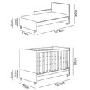 Ver imagem 4 de Berço Americano Mini Cama com Rodízios Charme P14 Branco/rosa - Mpozenato