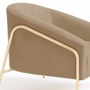 Ver mais imagens de Poltrona Sala Industrial Alta Champanhe Kit 2 Stella Suede Marrom R D03 - D’Rossi
