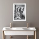 Ver imagem 1 de Quadro Banheiro Coleção Animais - Sharpei 33x24cm - com Vidro:madeira Branca