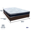 Ver imagem 3 de Cama Box Marrom e Colchão Orthosono D33 com Pillow Top Casal Anjos