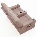 Ver mais imagens de Poltrona do Papai Reclinável Mallie 2 Lugares Baú Usb Fh9 Veludo Rosê - Mpozenato
