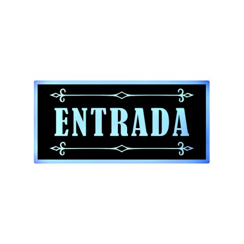 Placa Entrada Luminoso Iluminada Led 60x28 Bgplasticos