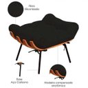 Ver imagem 4 de Poltrona Costela com Puff Sala de Estar Suede - Lyam Decor