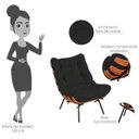 Ver imagem 3 de Poltrona Costela com Puff Sala de Estar Suede - Lyam Decor