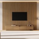 Ver imagem 2 de Rack Extensível com Painel Ripado TV 86 Polegadas Planejado 280x250cm Aruá CabeCasa MadeiraOriginals