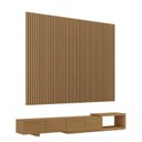 Ver imagem 3 de Rack Extensível com Painel Ripado TV 86 Polegadas Planejado 280x250cm Aruá CabeCasa MadeiraOriginals
