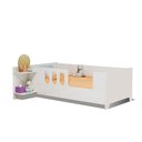 Ver imagem 2 de Cama Juvenil Infantil Livia com Led Usb Prateleiras Divaloto Acompanha Colchão D18 - Branco