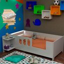 Ver imagem 1 de Cama Juvenil Infantil Livia com Led Usb Prateleiras Divaloto Acompanha Colchão D18 - Branco