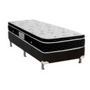 Ver imagem 1 de Cama Box Solteiro: Colchão Molas Bonnel Ortobom Nanolastic Physical Spring + Base CRC Suede Black(88