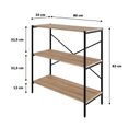Ver imagem 5 de Estante C/03 Prateleiras 84x80x33cm Tub Tueh883 Lâmina Mel - Est.preta Lâmina Mel / Est.preta