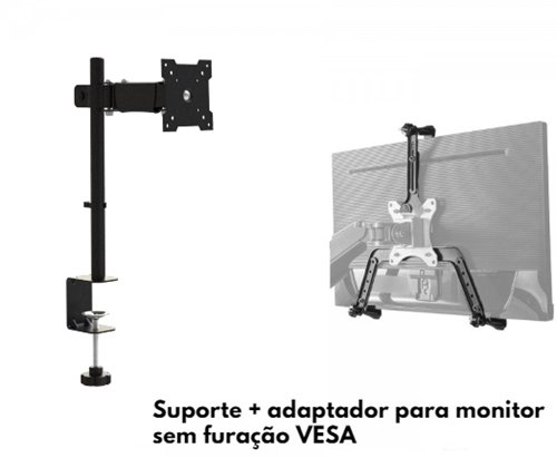 SUPORTE PARA MONITOR DE 13"A 27"+ ADAPTADOR – BRASFORMA BM812 ...