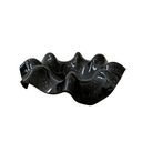 Ver imagem 1 de Cuba Sobrepor Banheiro Vidro Preto Flor Grande 55cm