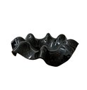 Ver imagem 1 de Cuba Sobrepor Banheiro Vidro Preto Flor Grande 55cm