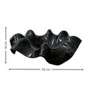 Ver imagem 2 de Cuba Sobrepor Banheiro Vidro Preto Flor Grande 55cm