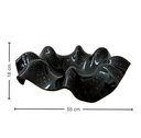 Ver imagem 2 de Cuba Sobrepor Banheiro Vidro Preto Flor Grande 55cm