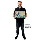 Ver imagem 2 de Quadro Decorativo A Grande Onda de Kanagawa em Moldura Caixa TaColado Moldura Caixa 3cm Madeira com 