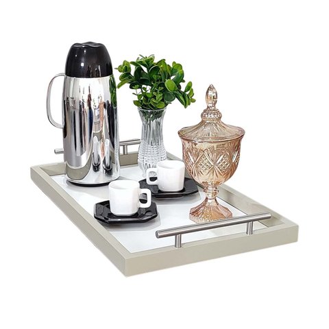Bandeja Café Decorativa Bar Bebida Pequena Ambiente Entrada Hall Aparador Escritório Casa:Bandeja Ca