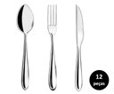 Ver imagem 1 de Jogo Talhares de Mesa Inox Prime Lagoa 12 Peças Garfo, Colher e Faca Churrasco - Yazi