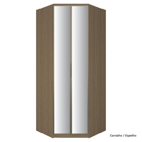 Guarda Roupa Modulado 2 Porta Vidro 234cm 2 Gav Canto Closet