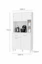 Ver imagem 3 de Kit Cozinha Duda 90cm Branco Compacta 4 Portas 1 Gaveta Porta de Correr