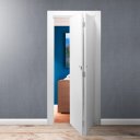 Ver imagem 2 de Porta Camarão de Madeira Lisa Em P.U Branco U.V Semi-Sólida Folha 210x62cm (Leia Detalhes Do Produto