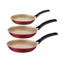 Ver imagem 1 de Jogo de Frigideiras Turim em Alumínio Antiaderente Starflon Vermelho 3 Pcs - Tramontina