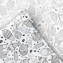 Ver imagem 3 de Papel de Parede Sorvetes Desenhados Arte Destaque 3,50 Metros