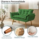 Ver imagem 2 de Namoradeira Decorativa Confortável para Sala Recepção Consultório  Manicure Alice Suede