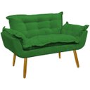 Ver mais imagens de Namoradeira Decorativa Confortável Para Sala Recepção Consultório  Manicure Alice Suede