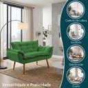 Ver imagem 3 de Namoradeira Decorativa Confortável Para Sala Recepção Consultório  Manicure Alice Suede