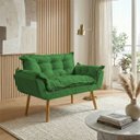 Ver imagem 1 de Namoradeira Decorativa Confortável para Sala Recepção Consultório  Manicure Alice Suede