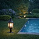 Ver imagem 3 de Balizador de Jardim Alumínio 16,5x31cm Preto Lanterna Injetada Termoplástico Luminária de Chão