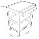 Ver imagem 5 de Carrinho de Churrasco Mesa Gourmet Churrasqueira Madeira Maciça Imbuia - Lyam Decor