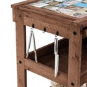 Ver mais imagens de Carrinho de Churrasco Mesa Gourmet Churrasqueira Madeira Maciça Imbuia - Lyam Decor