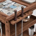 Ver mais imagens de Carrinho de Churrasco Mesa Gourmet Churrasqueira Madeira Maciça Imbuia - Lyam Decor