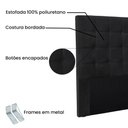 Ver imagem 3 de Cabeceira Cama Box Solteiro 90 Cm Verona Veludo S04 Cor Preto
