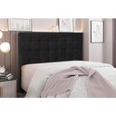 Ver imagem 4 de Cabeceira Cama Box Solteiro 90 Cm Verona Veludo S04 Cor Preto