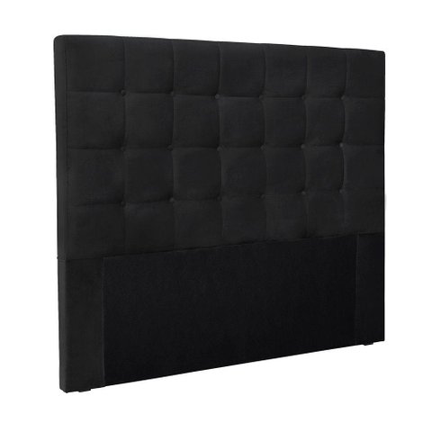 Cabeceira Cama Box Solteiro 90 Cm Verona Veludo S04 Cor Preto